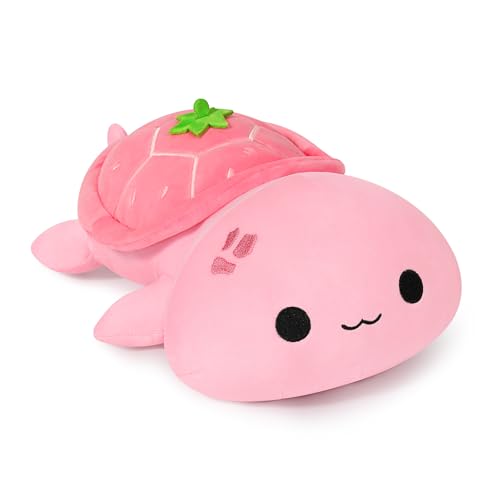 shownicer Plüschtier Schildkröte Kuscheltier Stofftier Kawaii Schildkröte Plüsch Kissen Spielzeug Wurfkissen Schmusetier Geschenk für Kinder Mädchen 12+ Jahre (Rosa, 30cm) von shownicer