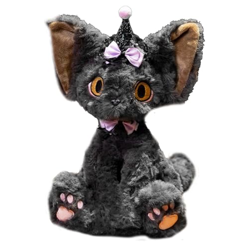 shpuuyy Katzen-Plüschpuppe, 30 cm, Halloween-Katzenpuppe, niedliche Plüsch-Dekoration, Schreibtisch-Ornament, Schlafbegleiter für Kinder und Erwachsene von shpuuyy