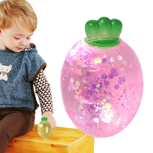 shpuuyy Quetschspielzeug Karottenpuppe, Quetschspielzeug Karotten,Niedliches glitzerndes Maltose-Karotten-Fidget - Dehnbares sensorisches Zappelspielzeug, langsam zurückprallendes von shpuuyy