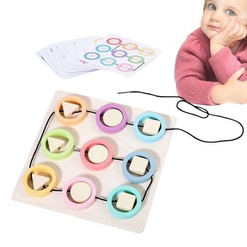 shpuuyy Schnürspielzeug für Kleinkinder, Fädelspielzeug für Kleinkinder - Farblich passende Einfädel-Puzzle-Aktivitäten - Feinmotorik-Schnürspielzeug, pädagogisches Vorschul-Schnürspielzeug für und von shpuuyy