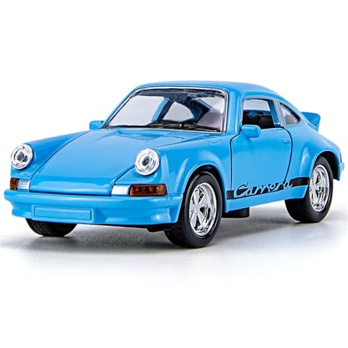 1 36 für Porsche 911 Carrera 1974 Legierung Automodell 13 cm dekoratives Schreibtischspielzeug Boomerang Collection Gedenkgeschenk(Blue) von shuishuicui