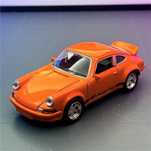 1 36 für Porsche 911 Carrera 1974 Legierung Automodell 13 cm dekoratives Schreibtischspielzeug Boomerang Collection Gedenkgeschenk(Orange) von shuishuicui