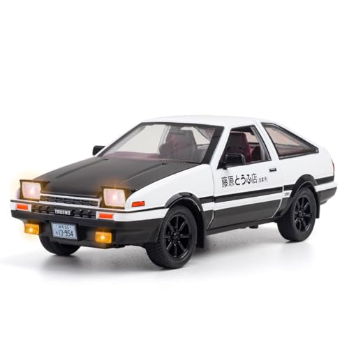 shuishuicui 1/24 für Toyota AE 86 Simulation Legierung Auto Modell 8,3 Zoll Dekorative Gedenk Sammlung Schreibtisch Bumerang Spielzeug Geschenke für Männer(Black) von shuishuicui