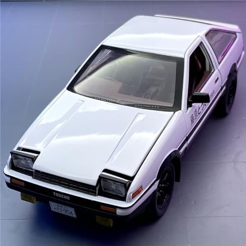 shuishuicui 1/24 für Toyota AE 86 Simulation Legierung Auto Modell 8,3 Zoll Dekorative Gedenk Sammlung Schreibtisch Bumerang Spielzeug Geschenke für Männer(White) von shuishuicui