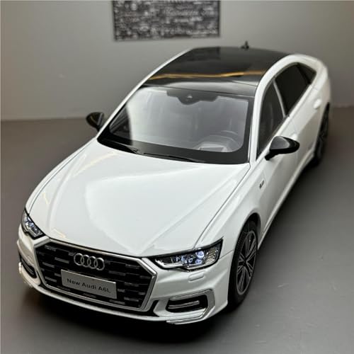 shuishuicui 1 18 Für Audi A6L Legierung Auto Modell Spielzeug Sammlung Memorial 11 Zoll Dekoration Schreibtisch Erwachsene Freizeit(White) von shuishuicui