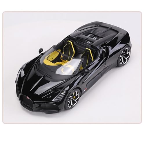 shuishuicui 1 18 Für Bugatti Mistral Roadster Simulation Auto Modell 10 "dekorative Schreibtisch Sammlung Display Männer Geschenke Jungen(Black) von shuishuicui