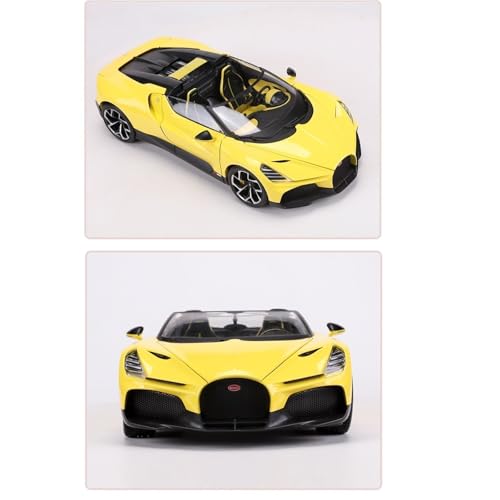 shuishuicui 1 18 Für Bugatti Mistral Roadster Simulation Auto Modell 10 "dekorative Schreibtisch Sammlung Display Männer Geschenke Jungen(Yellow) von shuishuicui