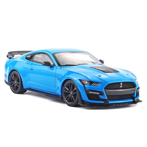 shuishuicui 1 18 Für Ford Mustang Shelby GT 500 Legierung Auto Modell Blau Dekorative Sammlung Display Schreibtisch Geschenk für Männer von shuishuicui