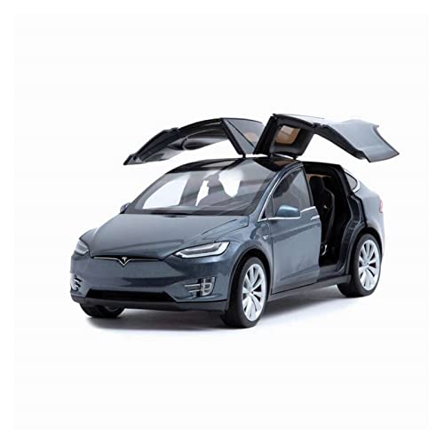 shuishuicui 1 18 Für Tesla Model X P100D SUV Legierung Diecast Automodell Als Geschenk Handarbeit Für Jungen Erwachsene(Chrom) von shuishuicui