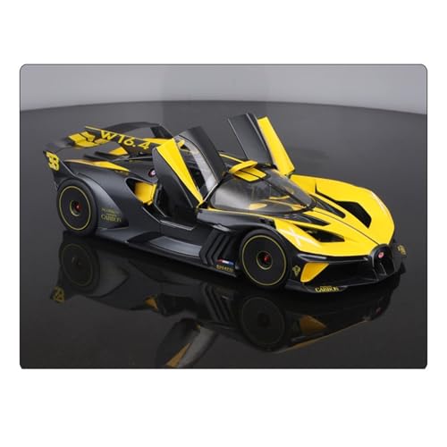 shuishuicui 1 18 für Bugatti Veyron Legierung Auto Modell Spielzeug Sammlung Dekorative Schreibtisch Memorial Geschenk Männer Jungen(Yellow) von shuishuicui