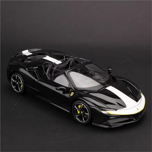 shuishuicui 1 18 für Ferrari SF90 Hardcover Metall Automodell 12 Zoll Spielzeug Dekoration Schreibtisch Sammlung Gedenkmänner(Black) von shuishuicui