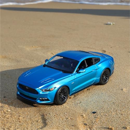 shuishuicui 1 18 für Ford Mustang GT Metall Legierung Muscle Sport Auto Modell Schmuck Sammeln Gedenk Erwachsene Geschenk Junge Spielzeug(Blue) von shuishuicui