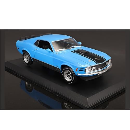 shuishuicui 1 18 für Ford Mustang Mach 1 1970 Legierung Auto Modell Spielzeug Sammlung 10 Zoll Dekoration Schreibtisch Memorial Geschenk Männer Jungen(Blue) von shuishuicui