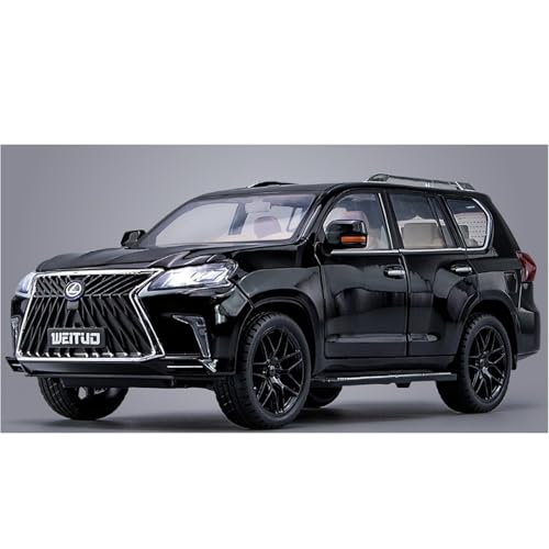 shuishuicui 1 18 für Lexus LX 570 Legierung Auto Modelle Spielzeug Hause Dekoration 27CM Sammlung Memorial Männer Jungen Display Schreibtisch(Black) von shuishuicui