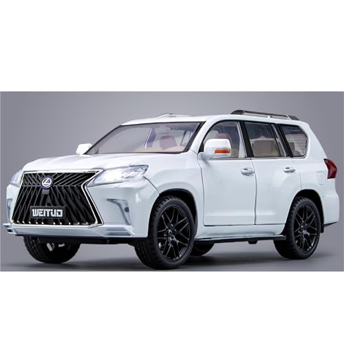 shuishuicui 1 18 für Lexus LX 570 Legierung Auto Modelle Spielzeug Hause Dekoration 27CM Sammlung Memorial Männer Jungen Display Schreibtisch(White) von shuishuicui