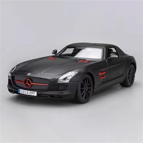 shuishuicui 1 18 für Mercedes-Benz SLS AMG Legierung Auto Modell männer Spielzeug 10 Zoll Schreibtisch Ornament Sammlung(Black) von shuishuicui