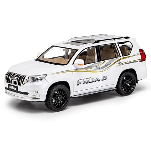 shuishuicui 1 18 für Toyota Prado Legierung Simulation Auto Modell Ornamente 27CM Dekorative Schreibtisch Sammlung Erwachsene Geschenk(White) von shuishuicui