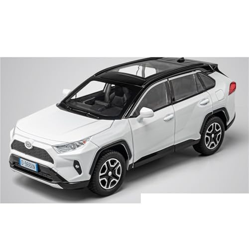 shuishuicui 1 22 Für Toyota RAV4 SUV Simulation Legierung Auto Modell 19,5 cm Dekorative Schreibtisch Sammlung Display Männer Jungen Geschenk(White) von shuishuicui