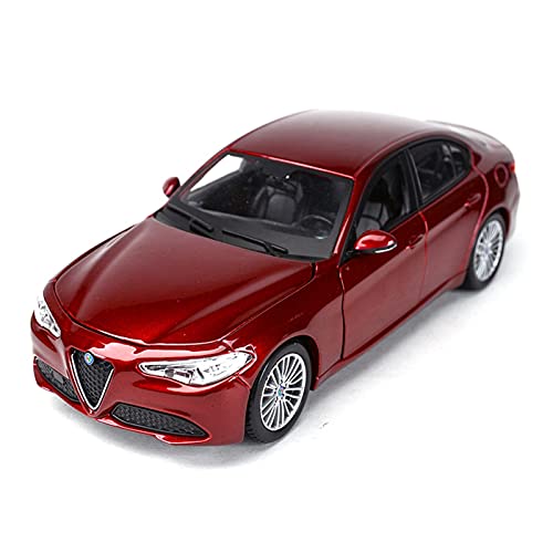 shuishuicui 1 24 Für Alfa Romeo Giulia Sportwagen Zinklegierung Diecast Pull Back Auto Modell Für Erwachsene Geschenk(Rot) von shuishuicui