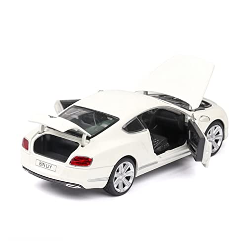 shuishuicui 1 24 Für Bentley Continental GT W12 Alloy Diecast Pull Back Automodell Für Erwachsene Display Ornamente(Weiß) von shuishuicui