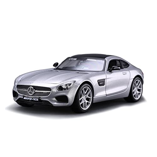 shuishuicui 1 24 Für Benz SLS AMG Alloy Diecast Pull Back Automodell Mit Soundlicht Als Geschenk Handwerk Für Erwachsene(Silber) von shuishuicui