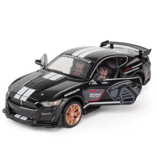 shuishuicui 1 24 Für Ford Mustang GT 500 Legierung Auto Modell Spielzeug Dekoration Sammlung Display Schreibtisch Geschenk Für Männer(Black) von shuishuicui