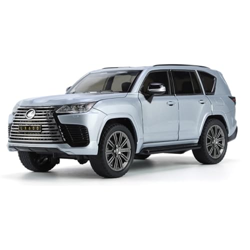 shuishuicui 1 24 Für Lexus LX600 Legierung Auto Modell Spielzeug 21CM Dekoration Sammlung Memorial Geschenk Für Männer Jungen(Silver) von shuishuicui