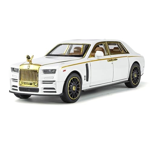 shuishuicui 1 24 Für Rolls-Royce Mirage Legierung Auto Modell Simulation 7,8 Zoll Dekorative Schreibtisch Spielzeug Sammlung Display Junge(White) von shuishuicui