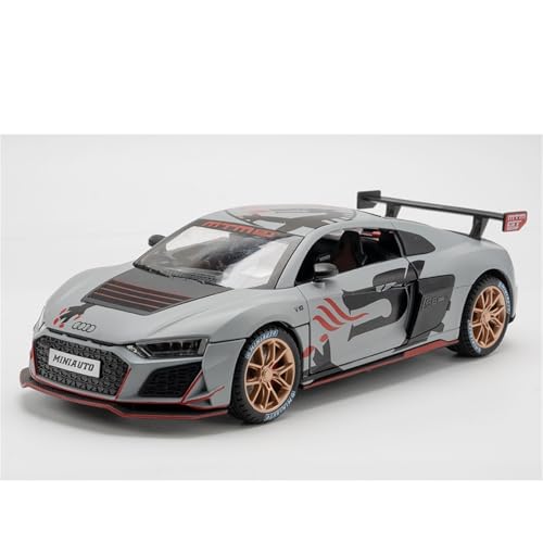 shuishuicui 1 24 für Audi R8 Track Edition Legierungsautomodell Miniaturisiertes 8-Zoll-dekoratives Schreibtisch-Sammlungsspielzeug für Gedenken an die Männerjungen(Gray) von shuishuicui