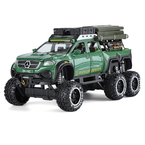 shuishuicui 1 28 Für Mercedes-Benz X-Klasse Off-Road Camper Legierung Auto Spielzeug 8 Zoll Dekorative Schreibtisch Memorial Sammlung Display Jungen Mädchen(Green) von shuishuicui