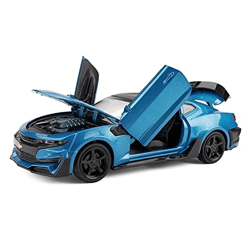 shuishuicui 1 32 Für Chevrolet Camaro Sportwagen Diecast Automodell Sound Und Licht Zurückziehen Junge Geschenk Spielzeugauto(2) von shuishuicui