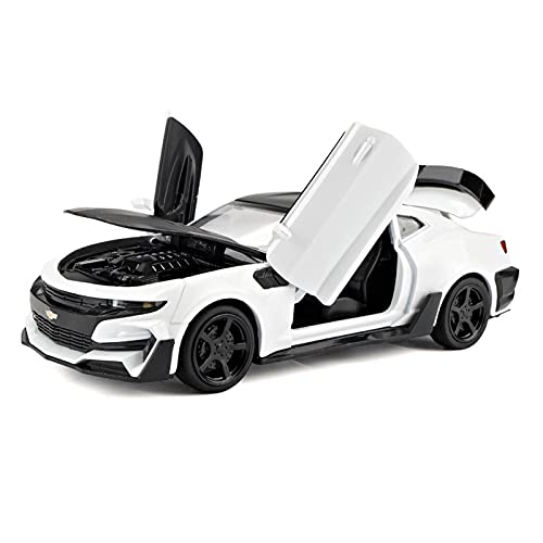 shuishuicui 1 32 Für Chevrolet Camaro Sportwagen Diecast Automodell Sound Und Licht Zurückziehen Junge Geschenk Spielzeugauto(4) von shuishuicui