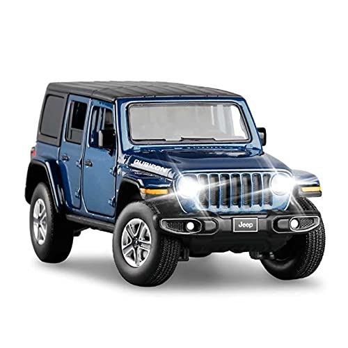 shuishuicui 1 32 Für Jeep Sahara Geländewagen Diecast Modell Spielzeug Vorderrad Lenklicht Musik Auto Jungen Geschenk(2) von shuishuicui