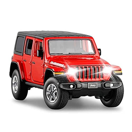 shuishuicui 1 32 Für Jeep Sahara Geländewagen Diecast Modell Spielzeug Vorderrad Lenklicht Musik Auto Jungen Geschenk(3) von shuishuicui