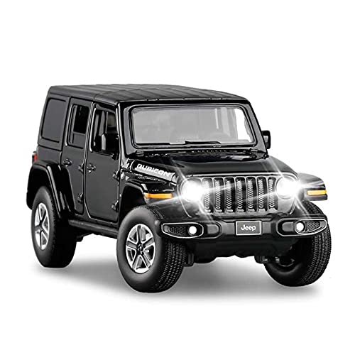 shuishuicui 1 32 Für Jeep Sahara Geländewagen Diecast Modell Spielzeug Vorderrad Lenklicht Musik Auto Jungen Geschenk(Taglia unica) von shuishuicui