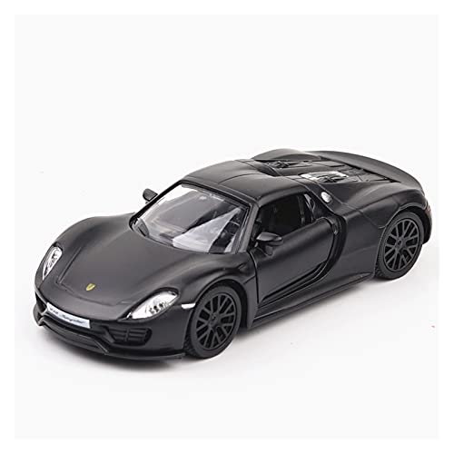 shuishuicui 1 36 Für Porsche 918 Spyder 5 Zoll Diecast Alloy Automodell Mattschwarz Kindergeschenksammlung Spielzeugauto von shuishuicui