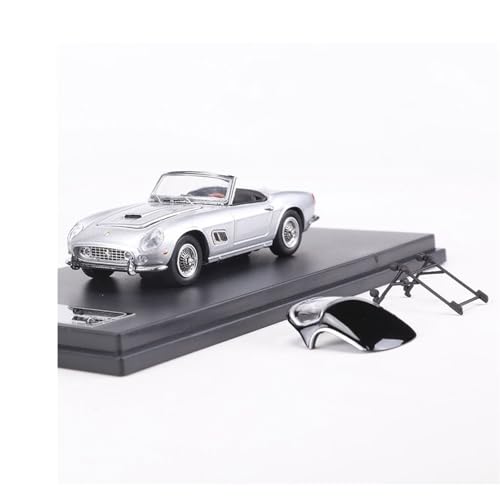 shuishuicui 1 64 für Ferrari 250GT SWB California Cabrio Open Cover Edition Legierung Automodell dekoriert Schreibtisch Sammlung Zeigen Männer Jungen(Silver) von shuishuicui