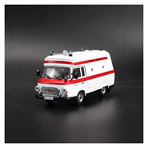 shuishuicui Diecast 1 43 Für BARKAS B1000 1965 Retro Ambulance Engineering Vehicle Alloy Car Model Boy Toy von shuishuicui