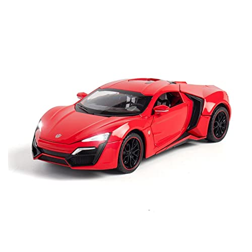 shuishuicui Für Lykan Hypersport Supercar 1 24 Legierung Simulation Automodell Mit Sound Und Licht Für Erwachsenes Geschenk(Rot) von shuishuicui