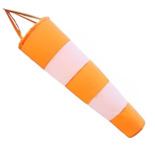 siduytin 80 cm Outdoor Windsack Tasche Leicht Stopp Windmessung Wetterfahne Windüberwachung Spielzeug Leuchtende Windrebe, Orange, 0.8 m von siduytin