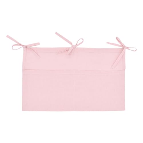 siduytin Hängende Aufbewahrungstasche, einfach und platzsparend, Essentials an Ort und Stelle, Stoff Babybett Organizer mit Taschen, schöne Geschenke, Hell Pink von siduytin