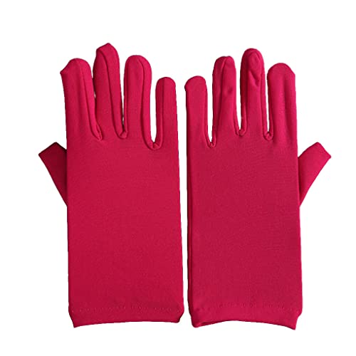 siduytin Spandex Handschuhe Damen Hand Trägt Verstellbare Thermische Kurze Multicolor Multifunktionale Milch Abendessen Fahren Ornamente, Rosenrot von siduytin