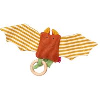 SIGIKID 39673 Strick-Greifling Fledermaus mit Rassel und Holzring, Knitted Love Kollektion von sigikid