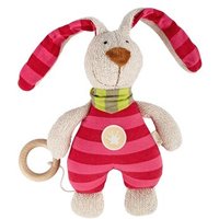 SIGIKID 39852 Baby Spieluhr Hase aus Schlingenware, pink gestreift von sigikid