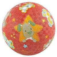 SIGIKID 43088 Spielball aus reinem Naturkautschuk, Motiv Hund, bunt, 17 cm von sigikid