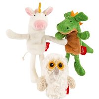 SIGIKID 43368 Fingerpuppen-Set Fantasie mit Einhorn, Drache, Eule von sigikid