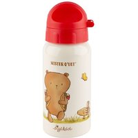 Sigikid 52927 - Trinkflasche Mister OLui, Motiv: Biberbär, Edelstahl 400 ml, Höhe: 18 cm von sigikid