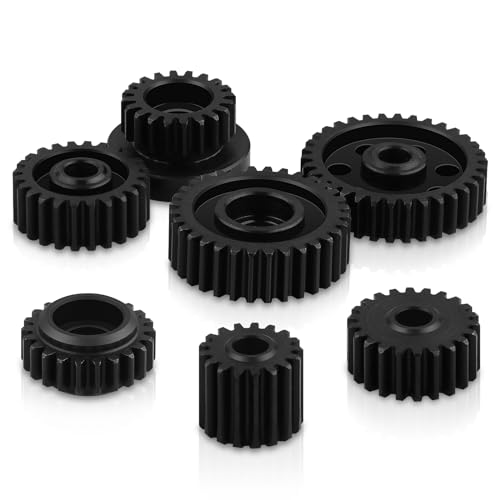 RC Gearbox Zahnräder, 7PCS Metall RC-Untersetzungsgetriebe Kompatibel mit Absima Sherpa 1/10, 1/8, Yikong YK4082 YK4102 YK4103 RC Crawler Auto-Ersatz-Teil von sikkeby