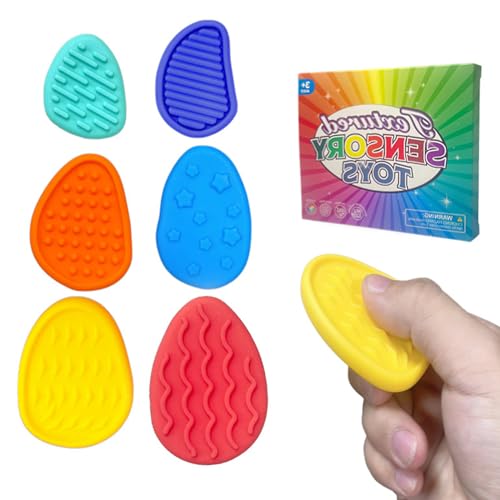 Fidget Toys Sensory Stones, 6 Stück Anti Stress Spielzeug Sensorische Stone,Stressabbau Sensorik Spielzeug Anti Stress,Texturierte Sorge Stein zur Autismus ADHD Kinder ab 3 Jahr & Erwachsene Fidget Toys Sensory Stones, 6 Stück Anti Stress Spielzeug Sensorische Stone,Stressabbau Sensorik Spielzeug Anti Stress,Texturierte Sorge Stein zur Autismus ADHD Kinder ab 3 Jahr & Erwachsene von sinirttou