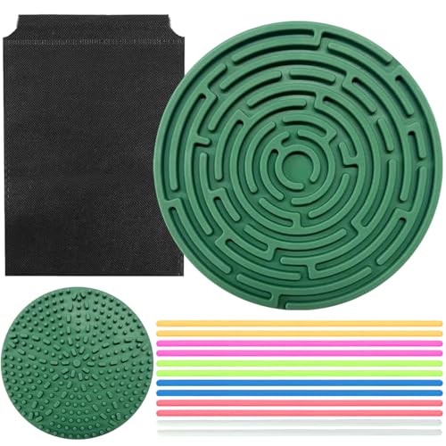 Sinirttou Sensorik Activity Board, Doppelseitiges Sensorisches Spielzeug Board, Sensory Fidget Board, zur Autismus ADHD Kinder ab 3 Jahr & Erwachsene mit Reisetasche & 12 Zubehör Schnüren(Rund,Grün) Sinirttou Sensorik Activity Board, Doppelseitiges Sensorisches Spielzeug Board, Sensory Fidget Board, zur Autismus ADHD Kinder ab 3 Jahr & Erwachsene mit Reisetasche & 12 Zubehör Schnüren(Rund,Grün) von sinirttou